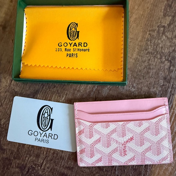 Goyard Light Pink and White Card Holder - Picture 3 of 5